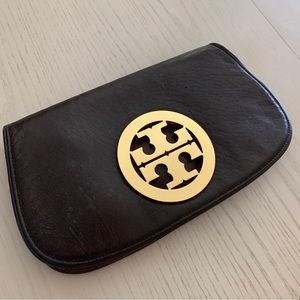 Tory Burch clutch with gold hardware